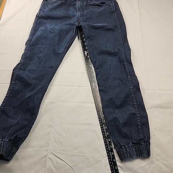 Levi's 513 Womens Jeans Dark Blue Wash 32x32 Denim Blue Stretch Elastic Ankles - Picture 2 of 8